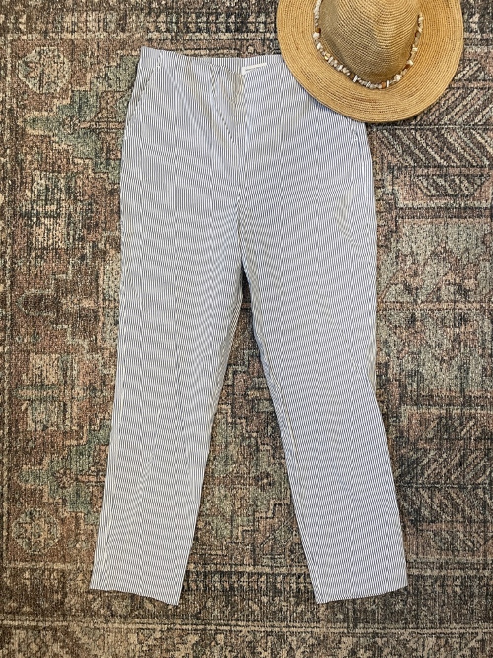 Carolina Belle Seersucker Stripe Pants Size 8